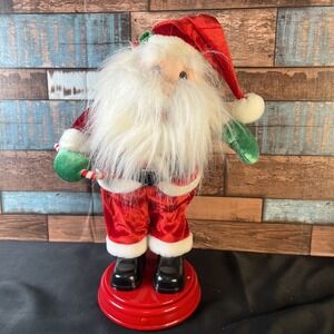 Vintage 2006 Gemmy Animated Booty Shaking Singing Turning Santa Claus Dancing